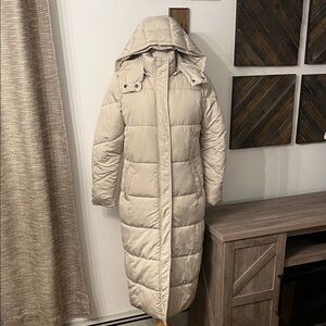 Women's Cream Puffer Coat
